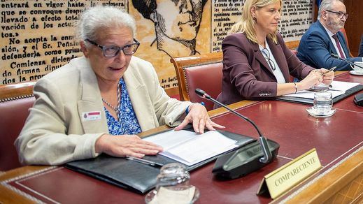 Carmen Pano, compareciendo en el Senado