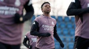 Vinicius, en un entrenamiento