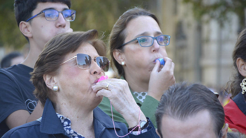 Pitada a Pedro Sánchez en el desfile de la  Fiesta Nacional