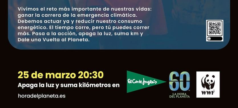 El Corte Inglés se suma a 'La Hora del Planeta' apagando las luces de todas sus fachadas