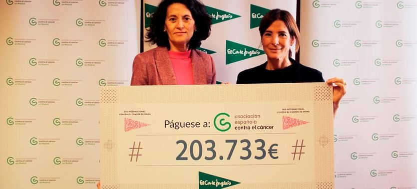 El Corte Inglés aporta 203.733 euros a la Asociación Española Contra el Cáncer en apoyo a la investigación