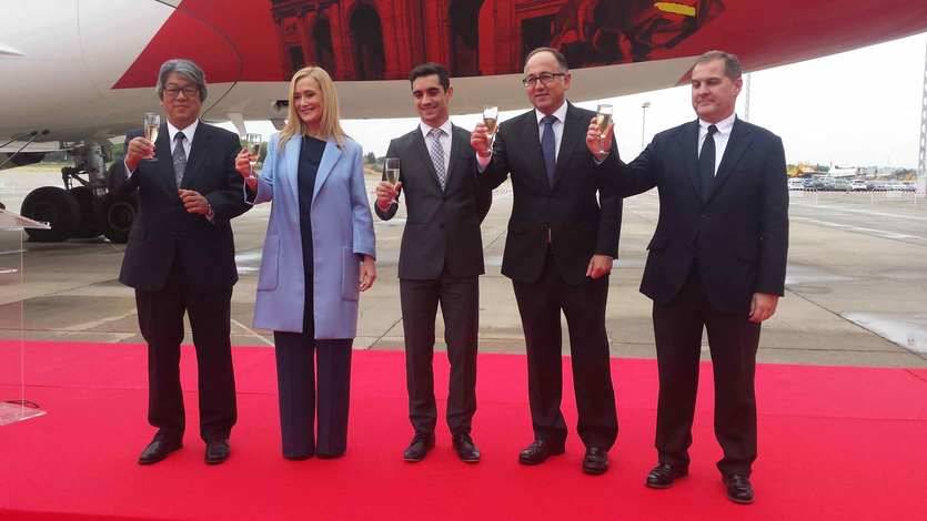 De Izqda a Dcha. Masashi Mizukami, Cristina Cifuentes, Luis Gallego, José Manuel Vargas, Javier Fernández