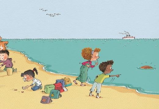 Ilustración del cuento ‘Lola y la Tortuga’, elaborada por Noemí Fernández y Cristina Losantos y editado por CaixaBank