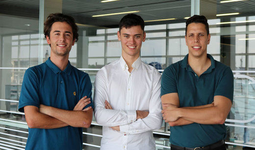 De izquierda a derecha: Carlos Rodriguez-Sierra, COO de Trak; Jon Vital, CEO de Trak, y Daniel Soler, CTO de Trak