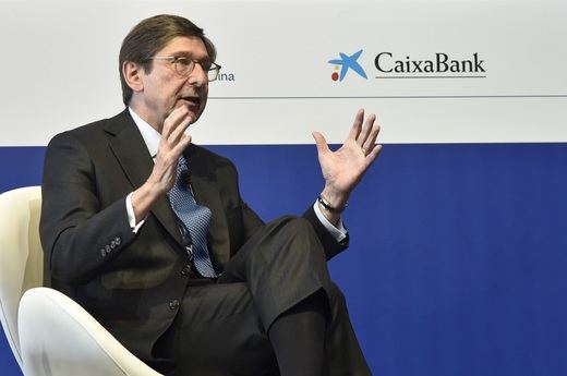 José Ignacio Goirigolzarri, presidente de CaixaBank, en su intervención en la Reunión del Cercle d’Economia

