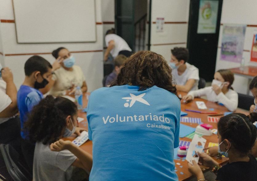 Imagen de los voluntarios de CaixaBank