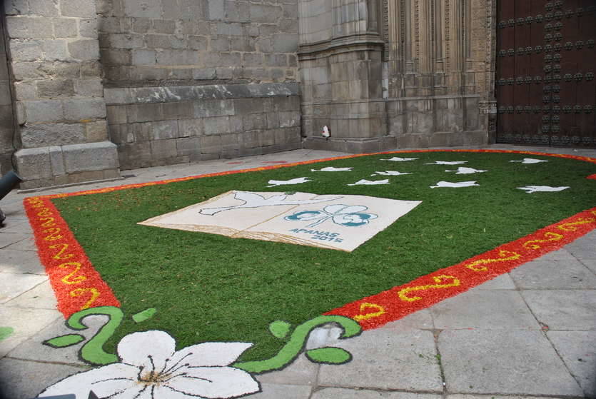 Apanas prepara una alfombra de 140 metros cuadrados para el Corpus de Toledo