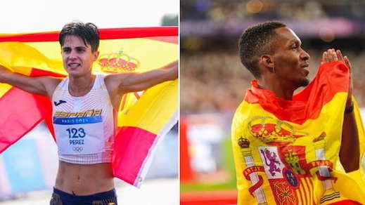María Pérez y Jordan Díaz, atletas españoles