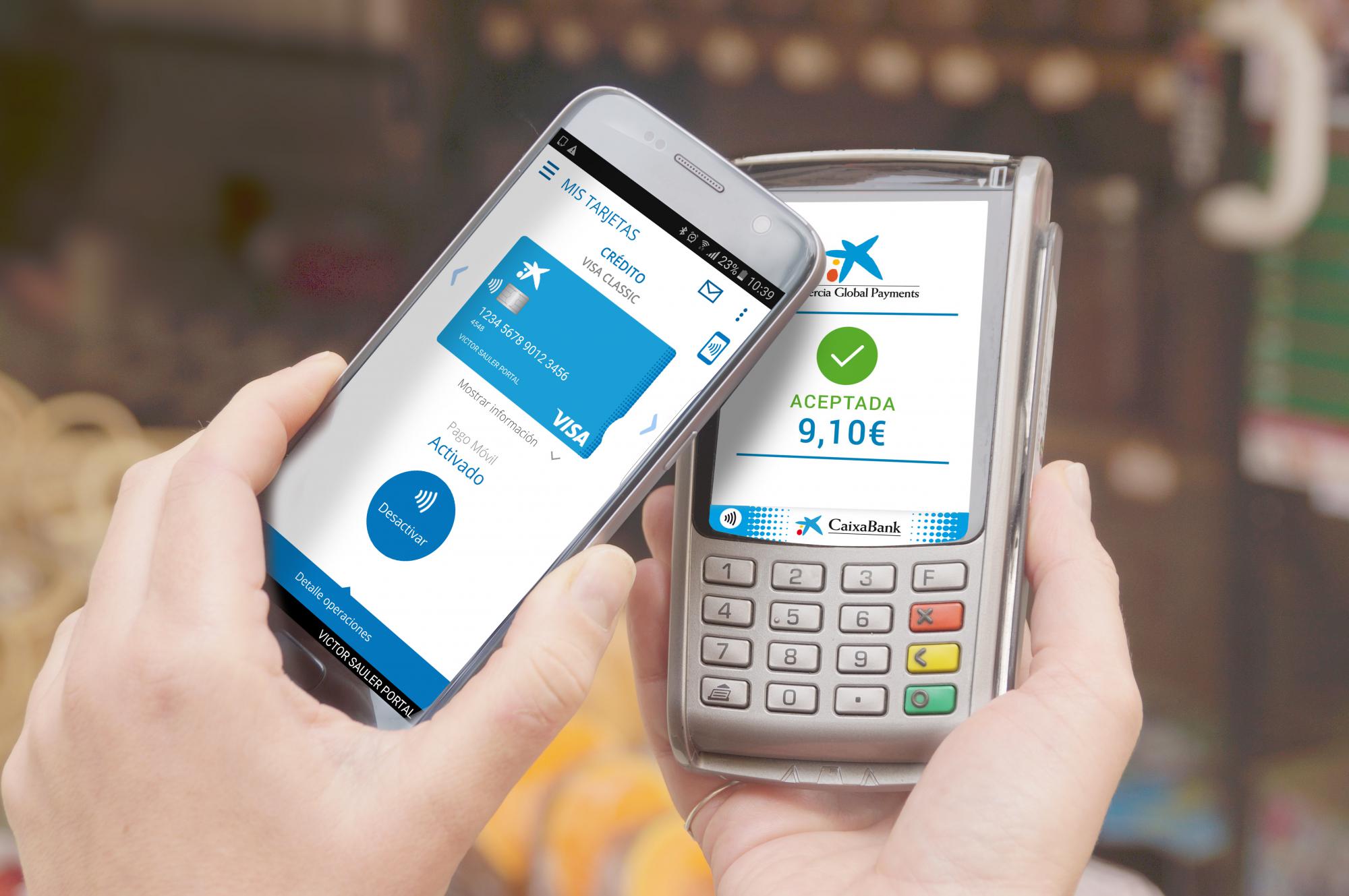 CaixaBank multiplica por 8 las operaciones de pago móvil en un año
