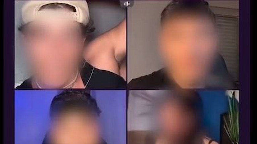 Bofetada a una chica en un directo de Tiktok