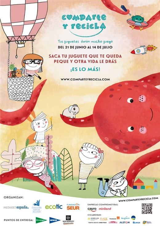 El Corte Inglés y la Fundación Crecer Jugando potencian donar, reutilizar y reciclar juguetes a través de 'Comparte y Recicla'