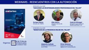 MOTORTEC MADRID 2022 promueve 2 webinars sobre talleres de CETRAA