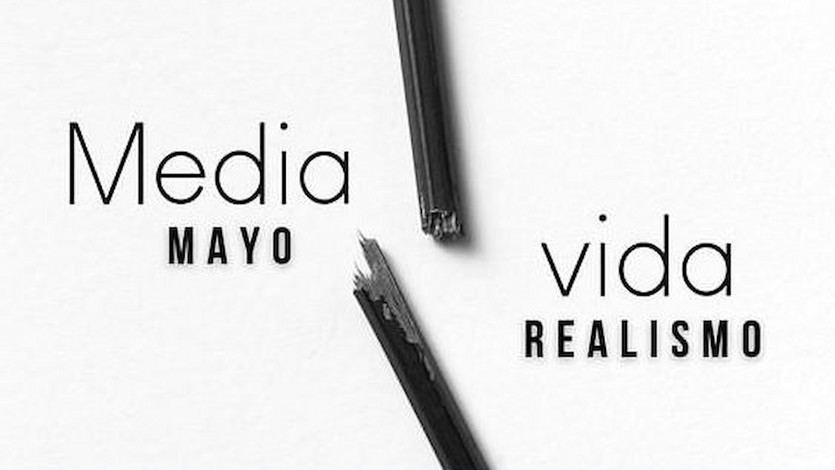 Cartel de la obra 'Media vida'
