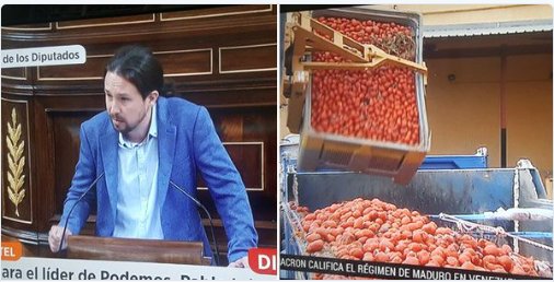 TVE cortó a Pablo Iglesias para informar de la imprescindible tomatina...