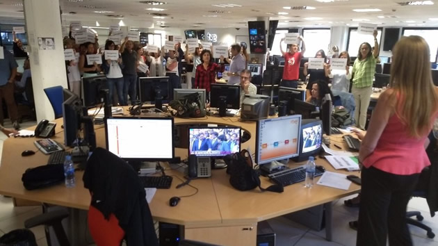 Situación límite en TVE por la línea de sus informativos: los trabajadores se rebelan tras el 1-O