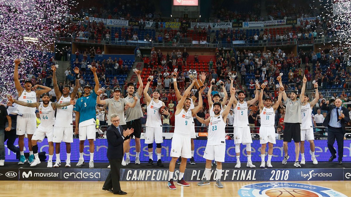 El Madrid de baloncesto despide a Doncic con un doblete tras ganar la Liga ACB
