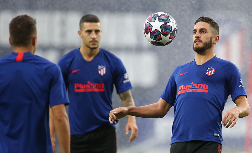 El Atlético, con 25 jugadores en Lisboa para su partido contra el Leipzig