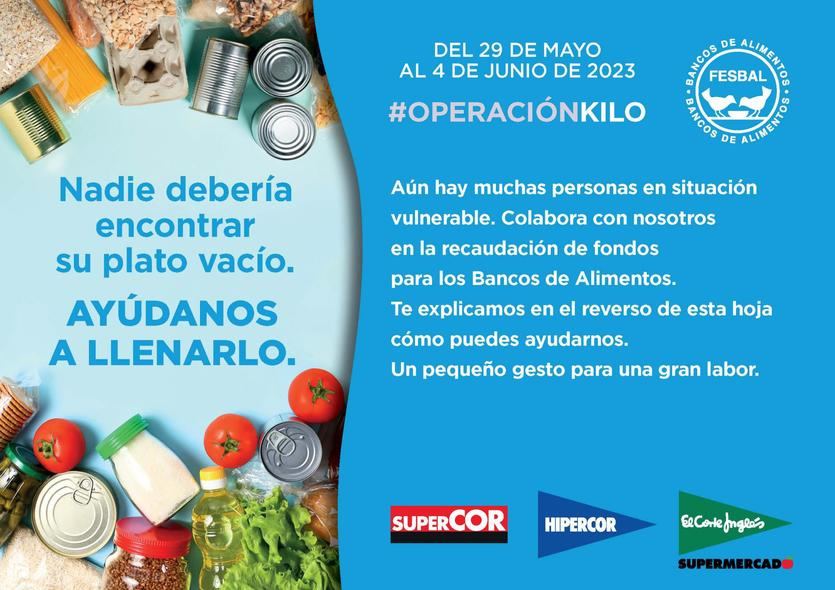 El Corte Inglés se compromete con la Operación Kilo de Bancos de Alimentos