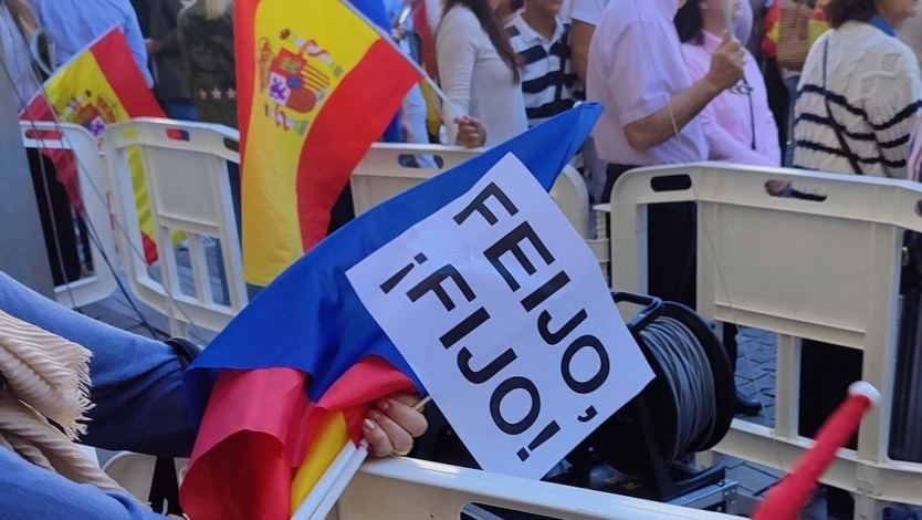 'Feijo, Fijo' y otras imágenes virales de la protesta del PP en Madrid