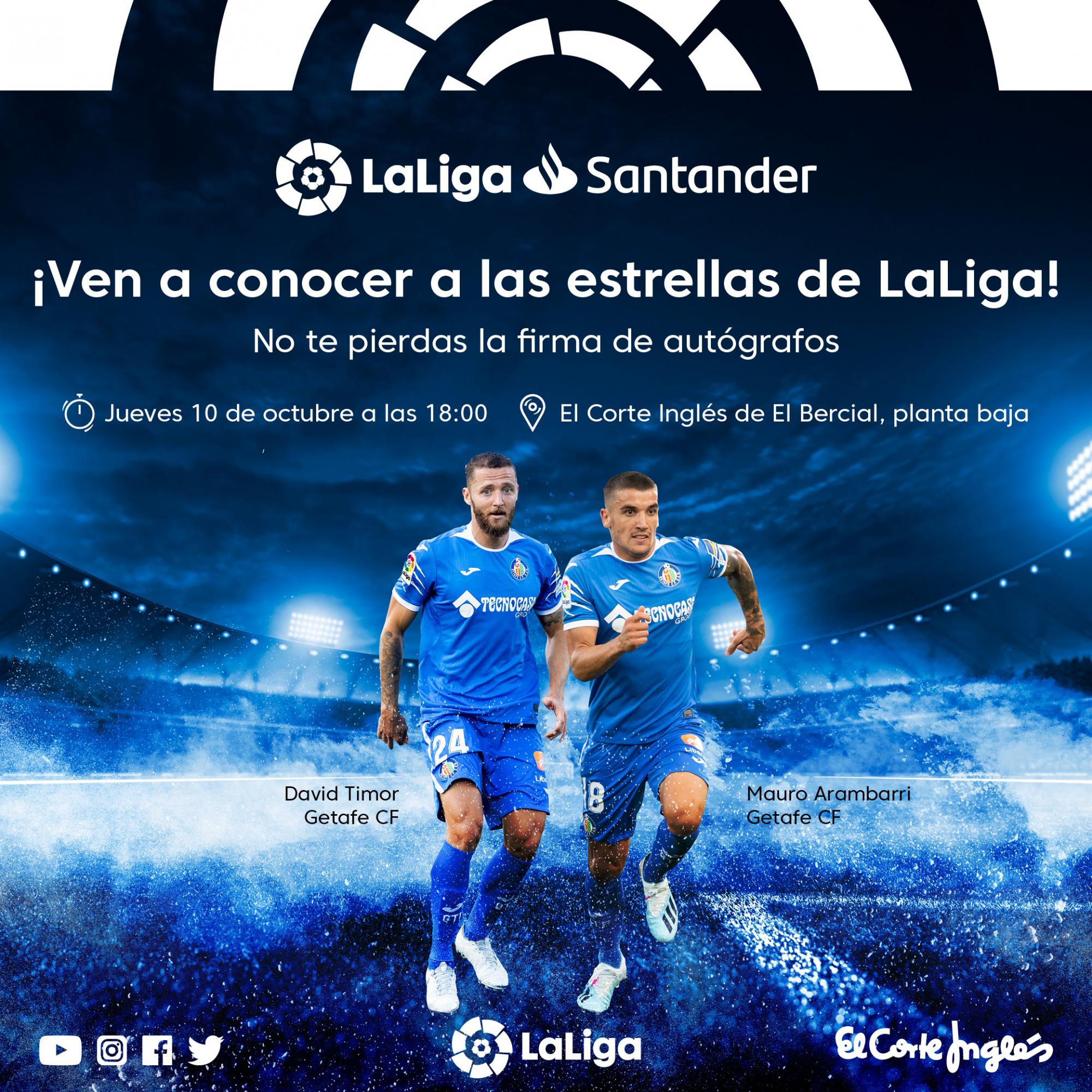 El Corte Inglés de El Bercial recibe a jugadores del Getafe CF