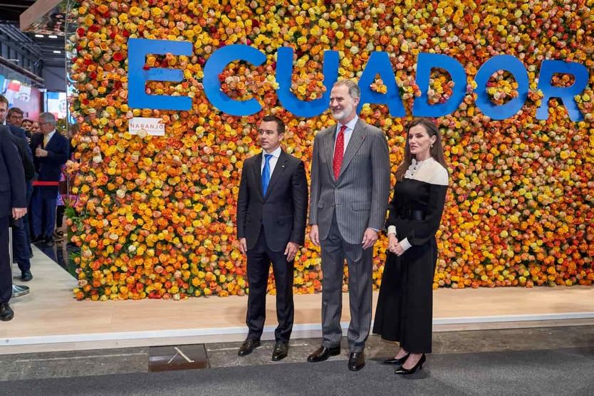 Daniel Noboa Presidente de Ecuador y los reyes Felipe VI y Letizia inauguran FITUR 2024