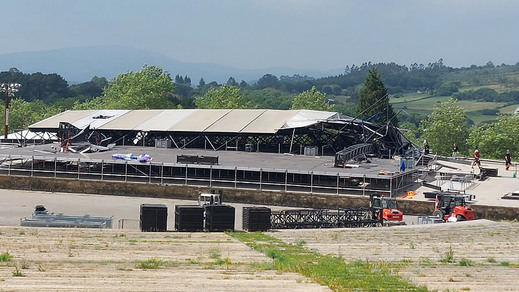 Accidente en el montaje del festival 'O Son do Camiño' en Santiago: 6 trabajadores heridos, 2 de ellos, graves
