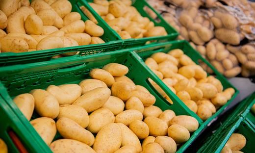 Patata nueva a granel en la sección de Fruta y Verdura de Mercadona