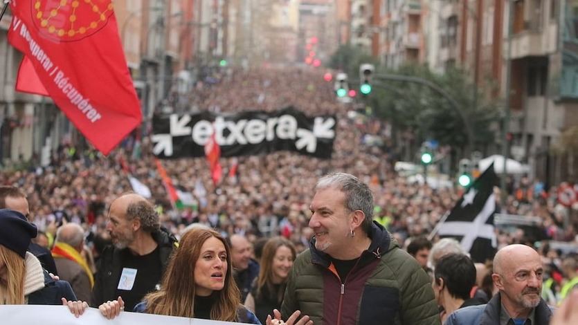 Itziar Ituño en la manifestación de Bilbao