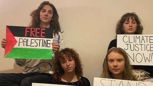 Greta Thunberg muestra públicamente su apoyo a Gaza