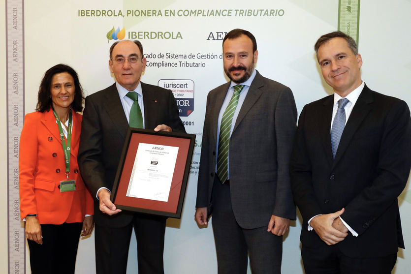 Iberdrola, pionera en la obtención del certificado de AENOR a su Sistema de Gestión de 'Compliance' Tributario