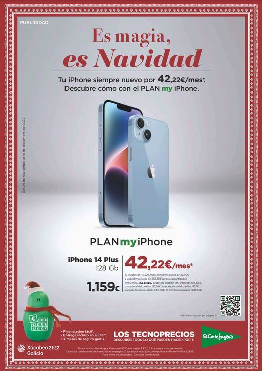 El Corte Inglés lanza PLAN my, una nueva forma de comprar un iPhone con ahorro y precio de recompra garantizado