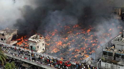 Incendio en Dacca, capital de Bangladesh