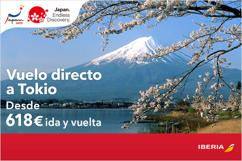 Iberia y la Oficina Nacional de Turismo de Japón lanzan una oferta para volar a Tokio