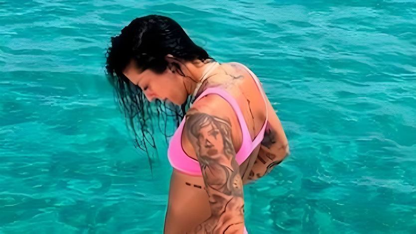 Jenni Hermoso en un yate en Formentera