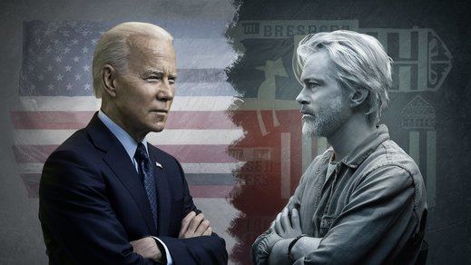 Biden y Assange, en un montaje fotográfico