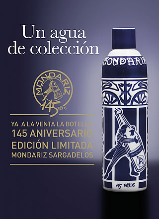 Nueva botella conmemorativa del 145º aniversario de Aguas de Mondariz