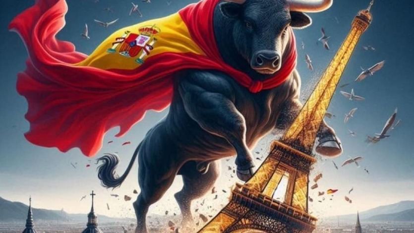 Meme sobre la victoria de España ante Francia