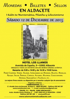 Profesionales numismáticos de toda España se congregaran en Albacete el próximo 12 de diciembre