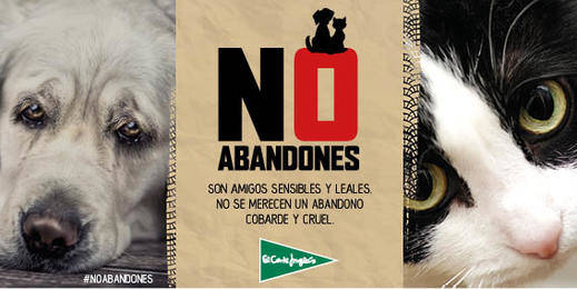 El Corte Inglés lanza la campaña 'No Abandones' para luchar contra el abandono de mascotas