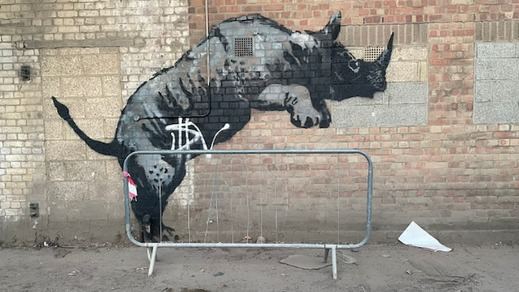 Obra de Banksy vandalizada