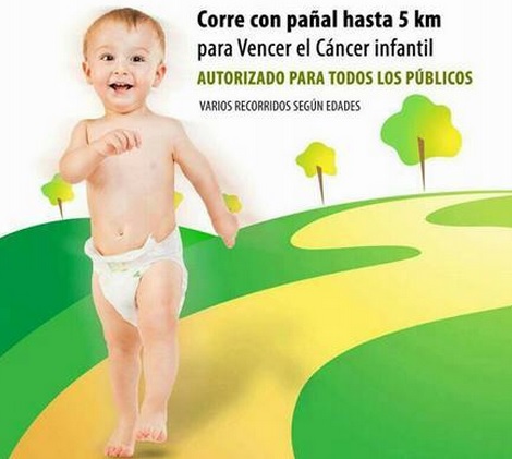 Correr en pañales por Toledo para 'vencer' el cáncer infantil