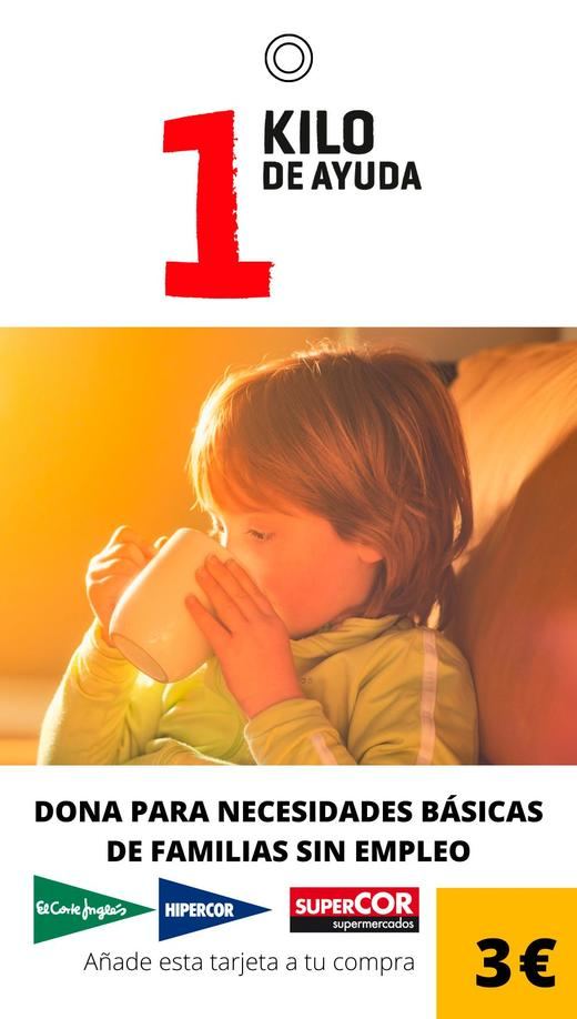 El Corte Inglés colabora con la Fundación Altius con las tarjetas de 1 Kilo de Ayuda y su Mercado