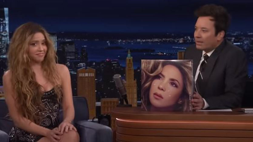 Shakira y Jimmy Fallon en The Tonight Show