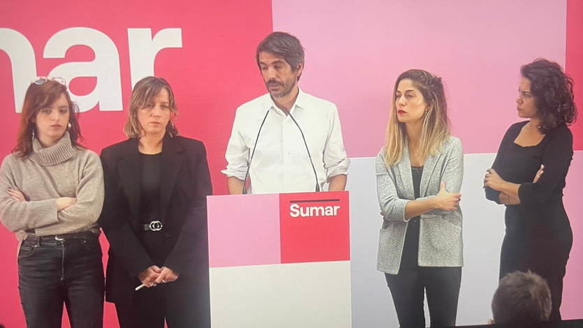 Rueda de prensa de Sumar tras las acusaciones de Errejón
