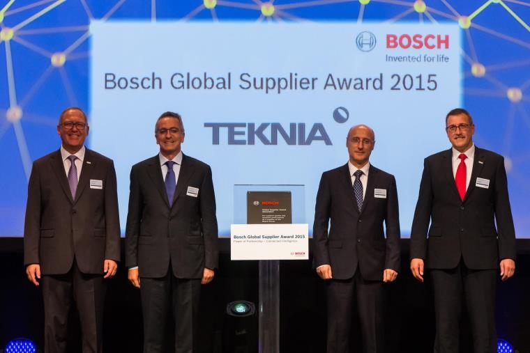 TEKNIA Group, única española entre los galardonados con el “Bosch Global Supplier Award”