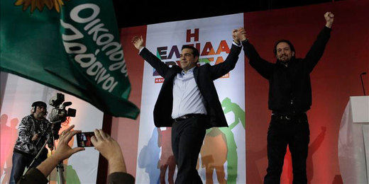 Pablo Iglesias arropa a Tsipras: 