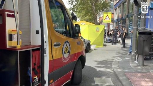 Motorista herido en un accidente de tráfico en Bravo Murillo (Foto: Emergencias 112 Comunidad de Madrid)