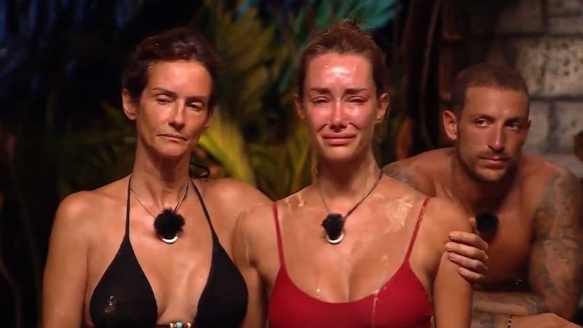 Adara y su madre, Elena, en la eliminación de 'Supervivientes'