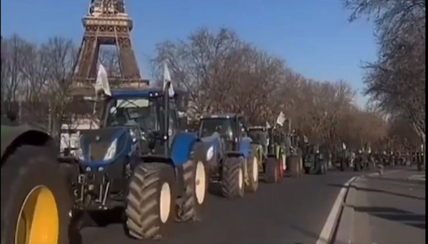 Marcha de agricultores franceses