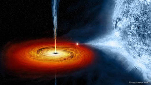 Descubren un gigantesco agujero negro que vaga a gran velocidad por el Universo